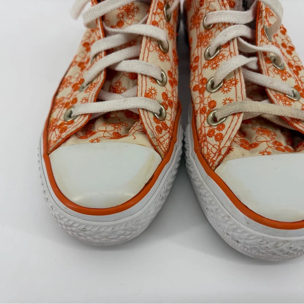 Converse‎ All Star Embroidered Orange Flower Fabric Print